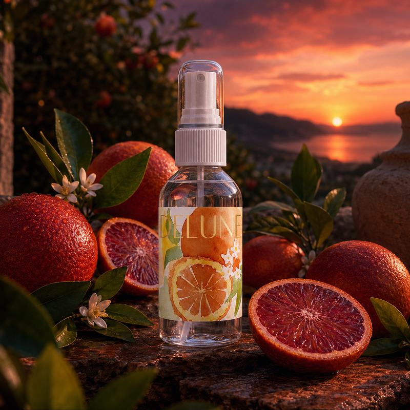 Blood Orange Hydrosol — cinematic botanical campaign image